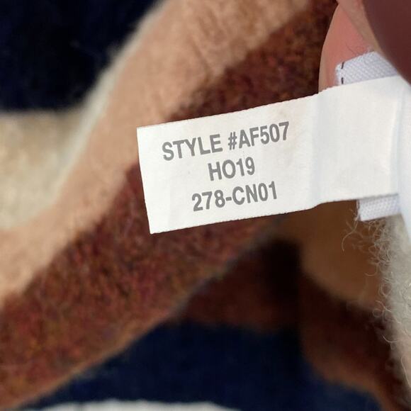 Madewell Wool & Alpaca Striped Evercrest Turtleneck Sweater Coziest Yarn Size XS - Picture 12 of 12